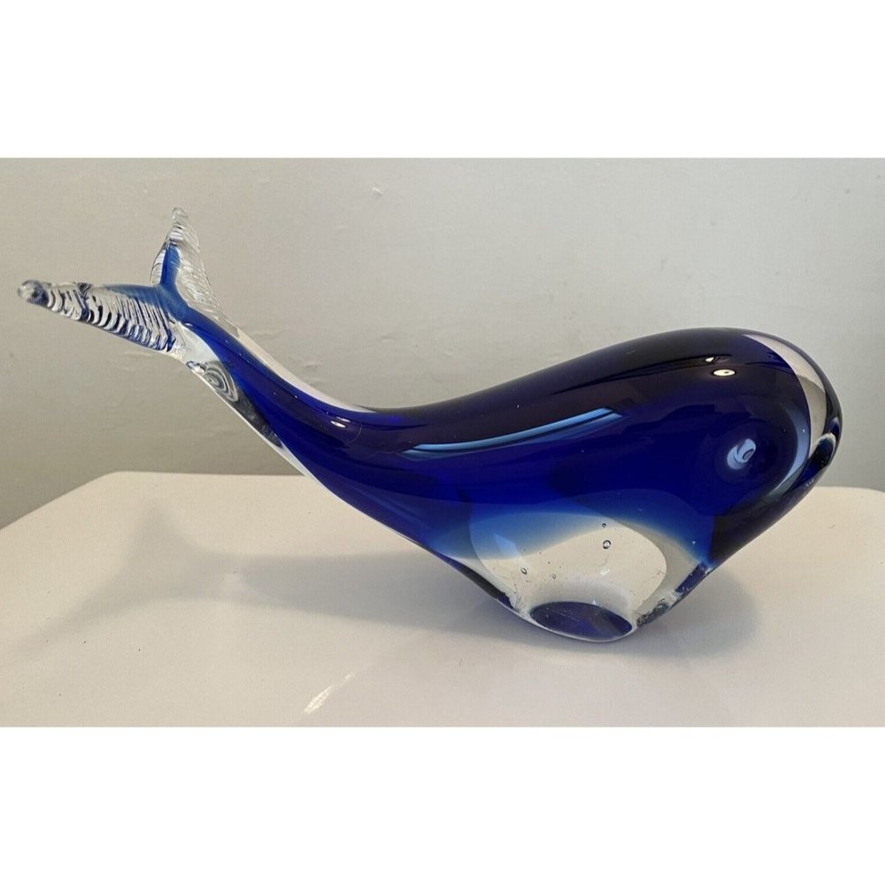 Fifth Avenue Crystal Blue Whale Marine Life Heavy figurine Art Sculpture